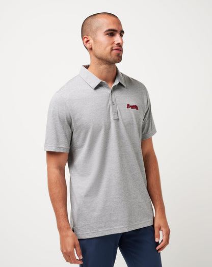TravisMathew | Atlanta Braves The Zinna Polo - Heather Grey