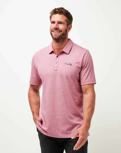 TravisMathew | Atlanta Braves The Zinna Polo - Heather Cardinal