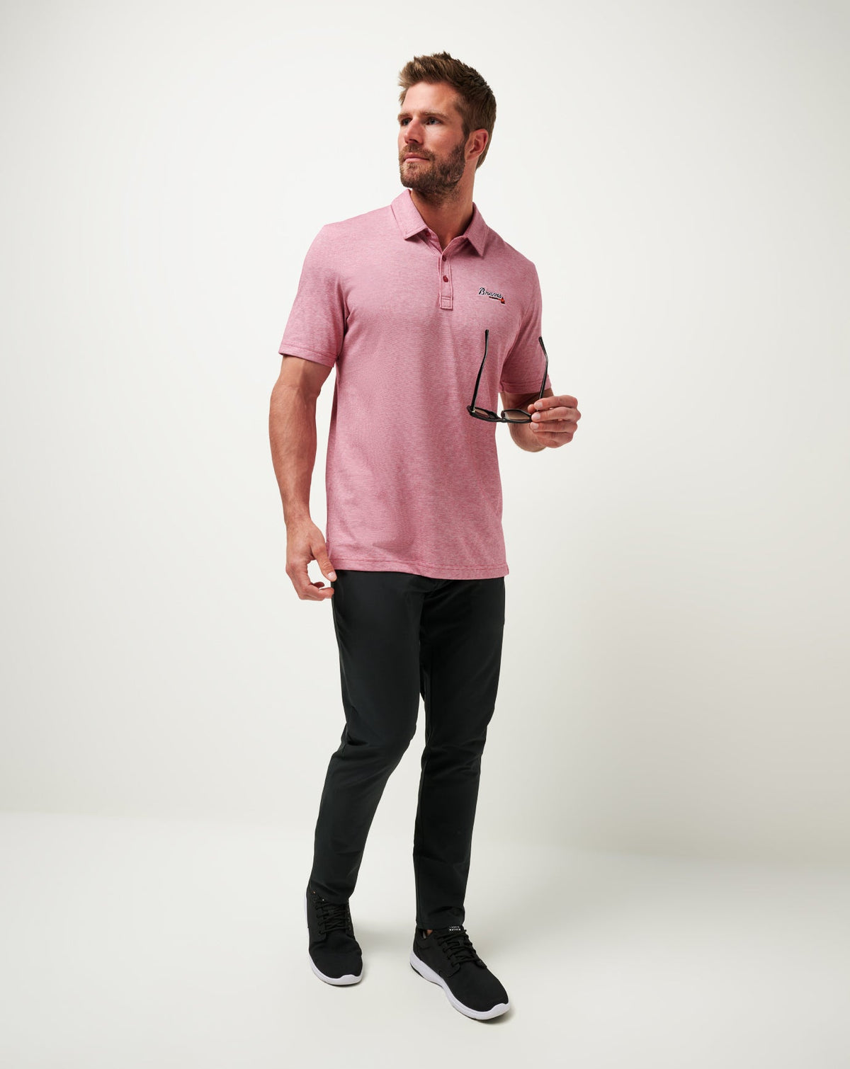 TravisMathew | Atlanta Braves The Zinna Polo - Heather Cardinal