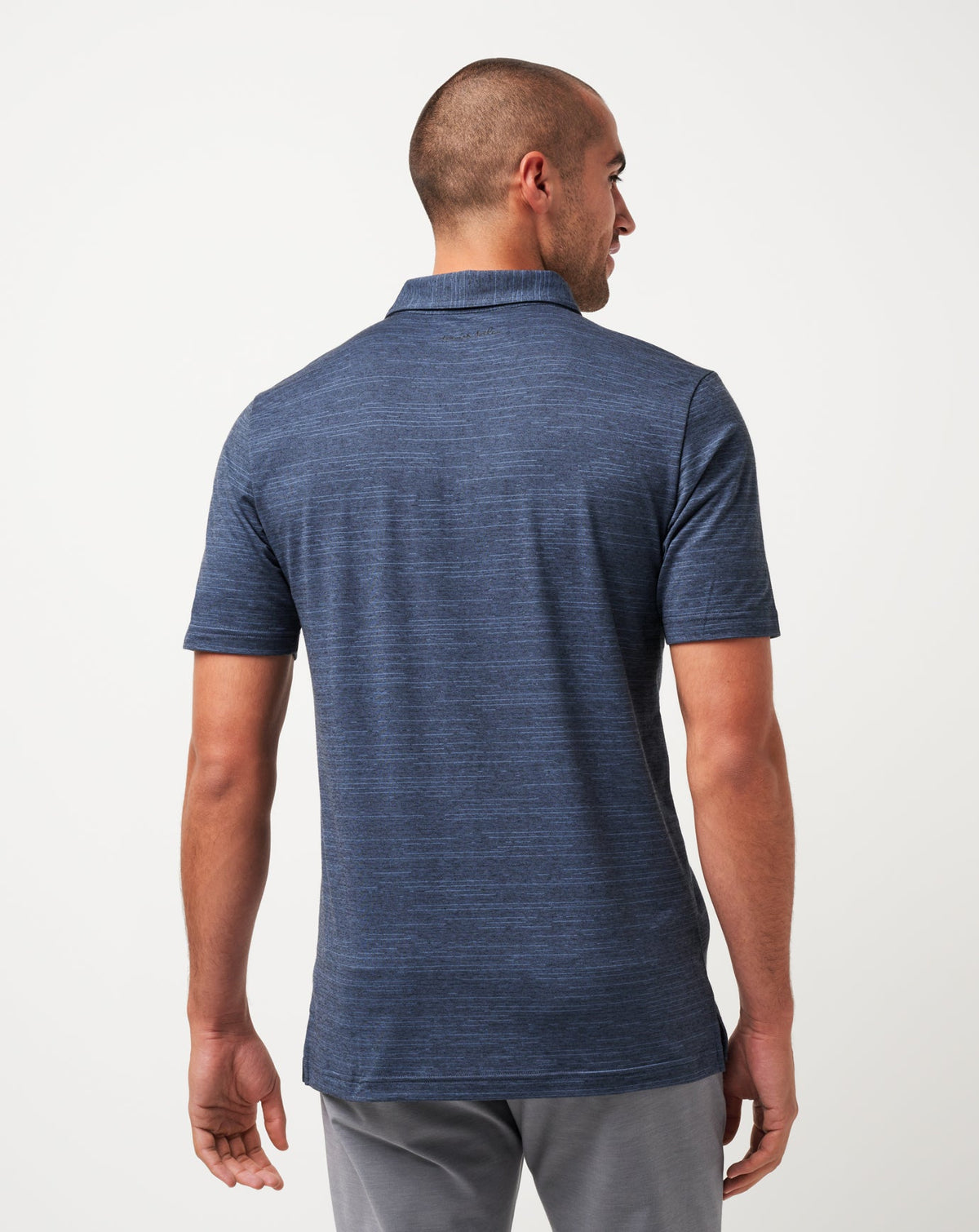TravisMathew | Atlanta Braves The Heater Polo - Vintage Indigo/Black