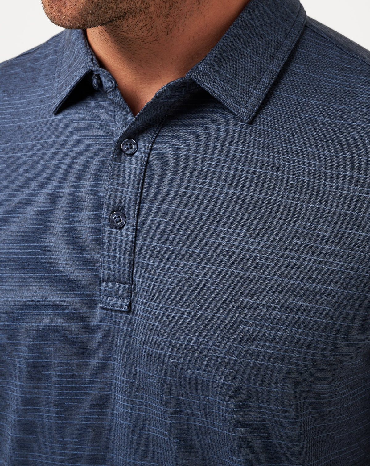 TravisMathew | Atlanta Braves The Heater Polo - Vintage Indigo/Black