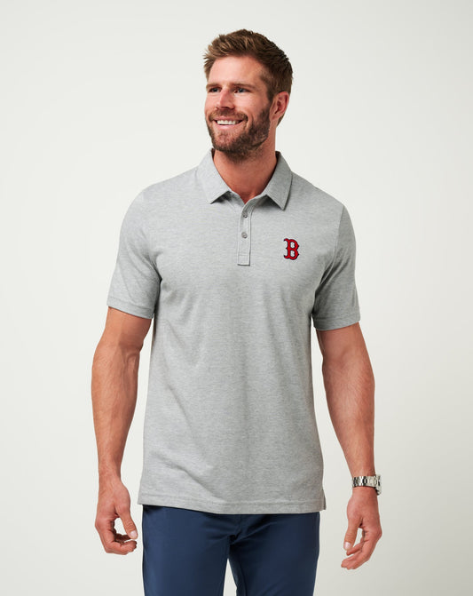 TravisMathew | Boston Red Sox The Zinna Polo - Heather Grey