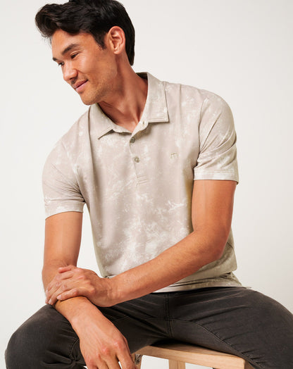 TravisMathew | Featherweight Sun Polo - Moonbeam