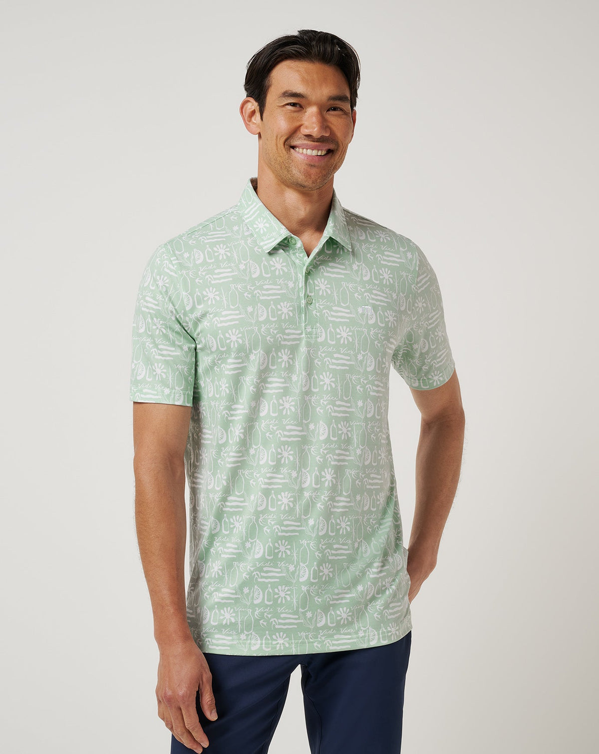 TravisMathew | Featherweight Cabana Polo - Aqua Foam