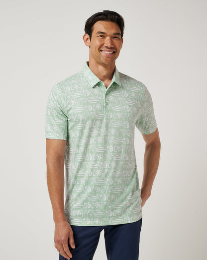 TravisMathew | Featherweight Cabana Polo - Aqua Foam