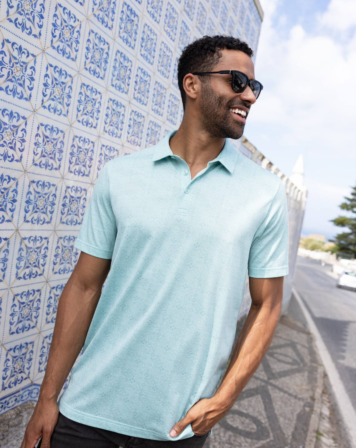 TravisMathew | Acropolis Polo - Eggshell Blue
