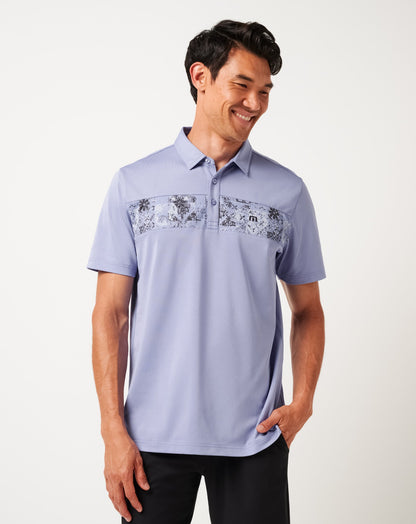 TravisMathew | Good Good Chest Stripe Polo - Heather Violet Storm