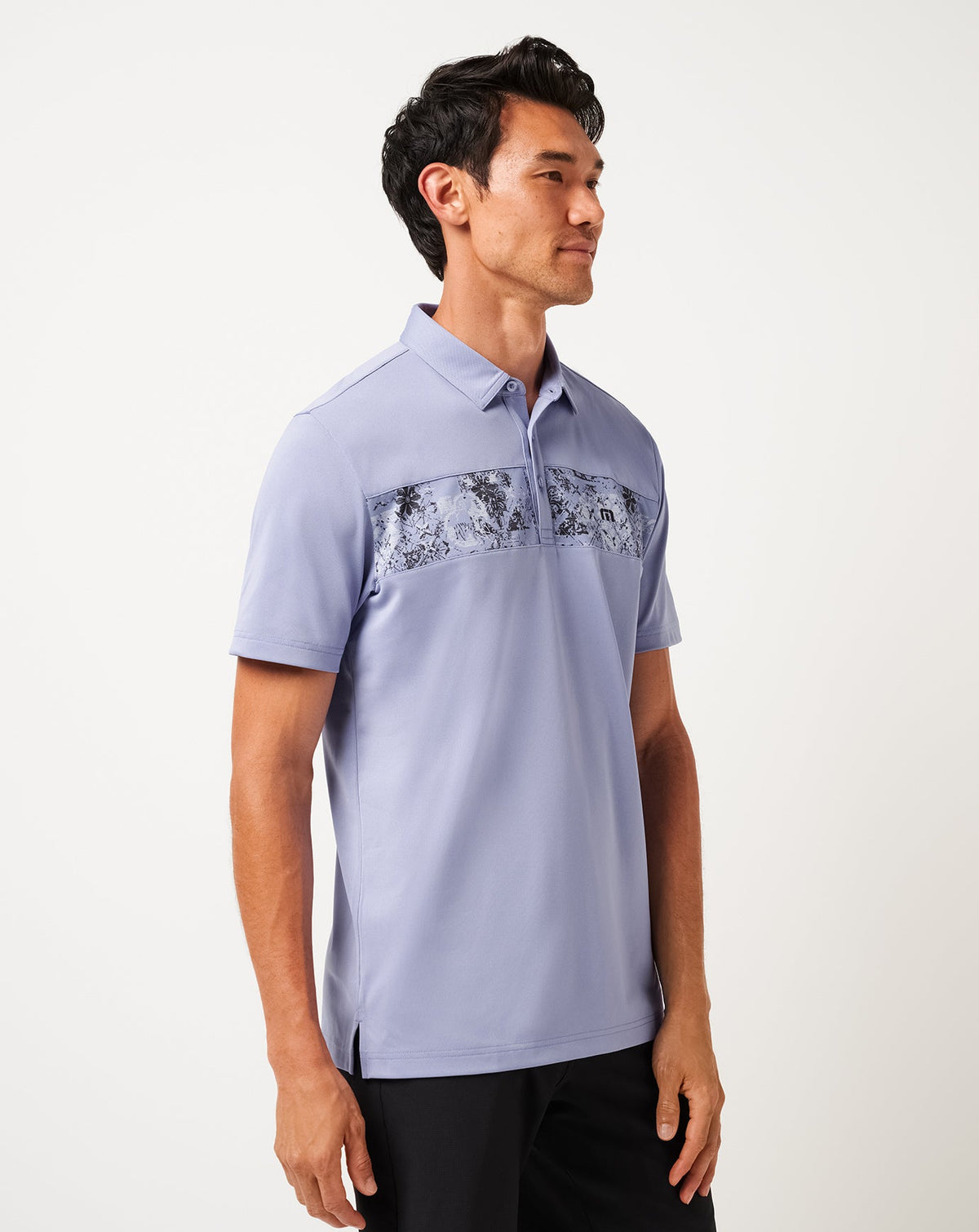 TravisMathew | Good Good Chest Stripe Polo - Heather Violet Storm