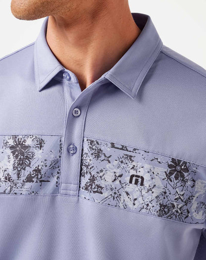 TravisMathew | Good Good Chest Stripe Polo - Heather Violet Storm