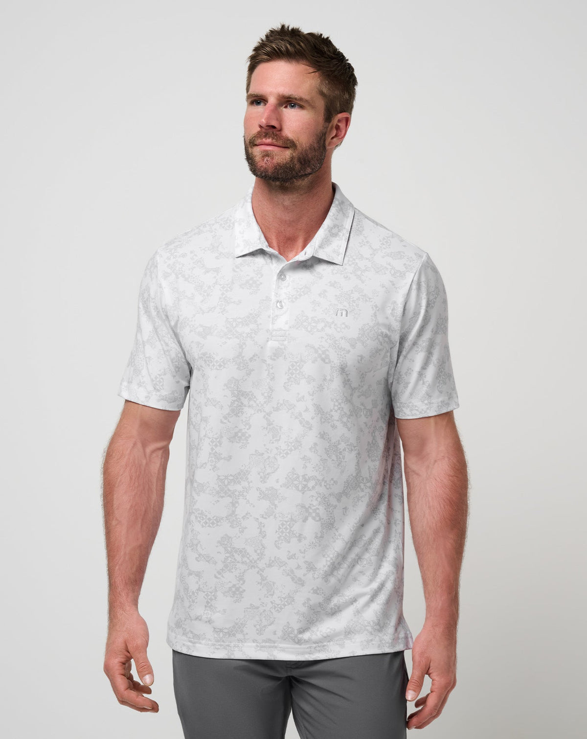 TravisMathew | Featherweight Steep Wave Polo - White
