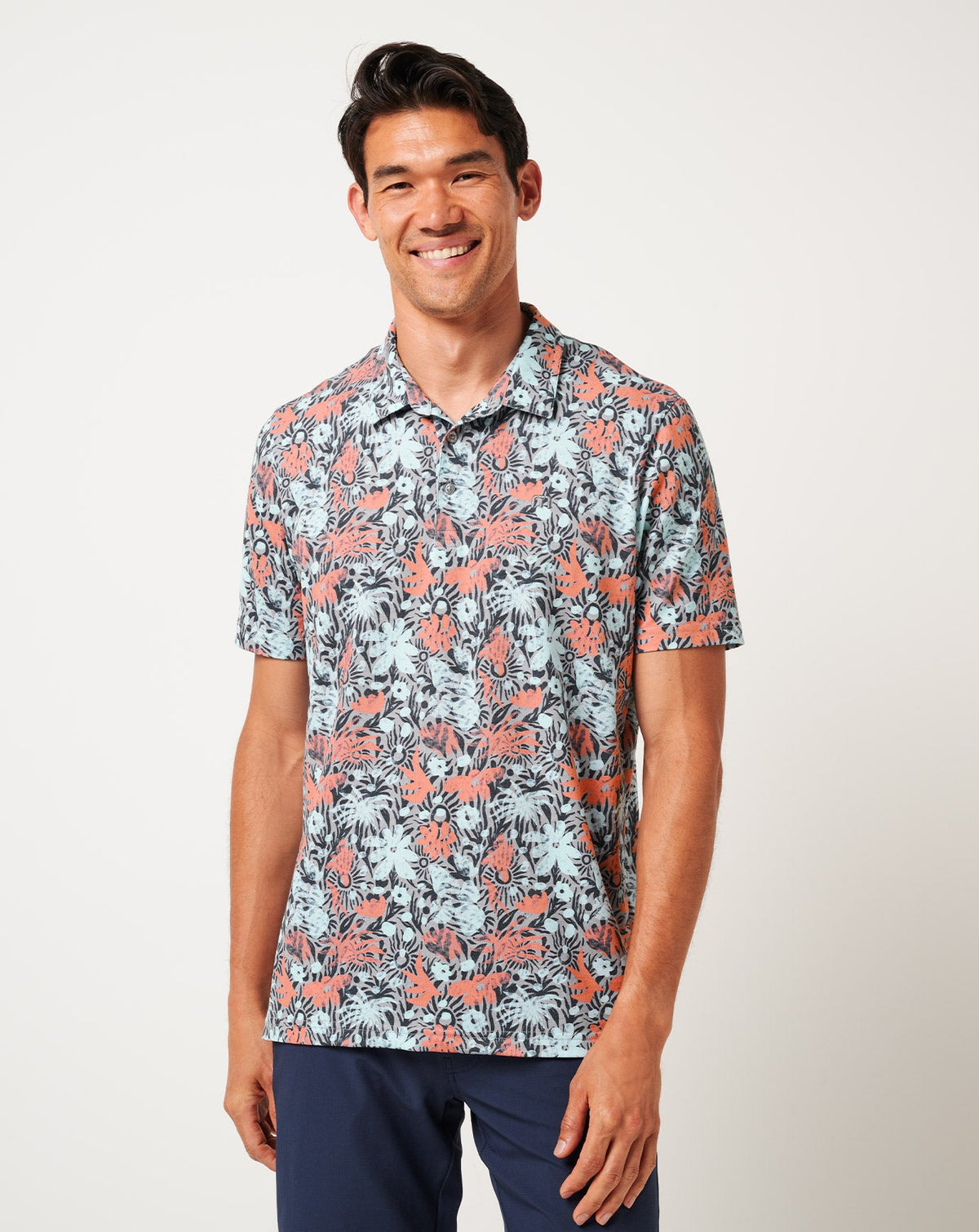 TravisMathew | Featherweight Sands Polo - Heather Medium Grey