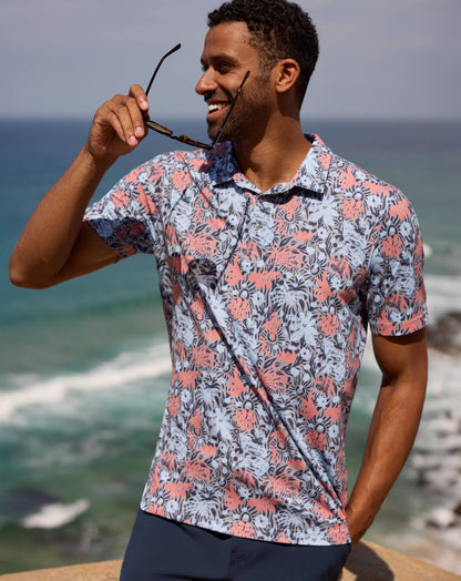 TravisMathew | Featherweight Sands Polo - Heather Medium Grey