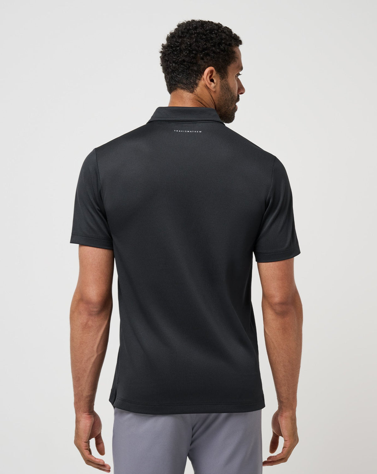 TravisMathew | Good Good Chest Stripe Polo - Black/Damson