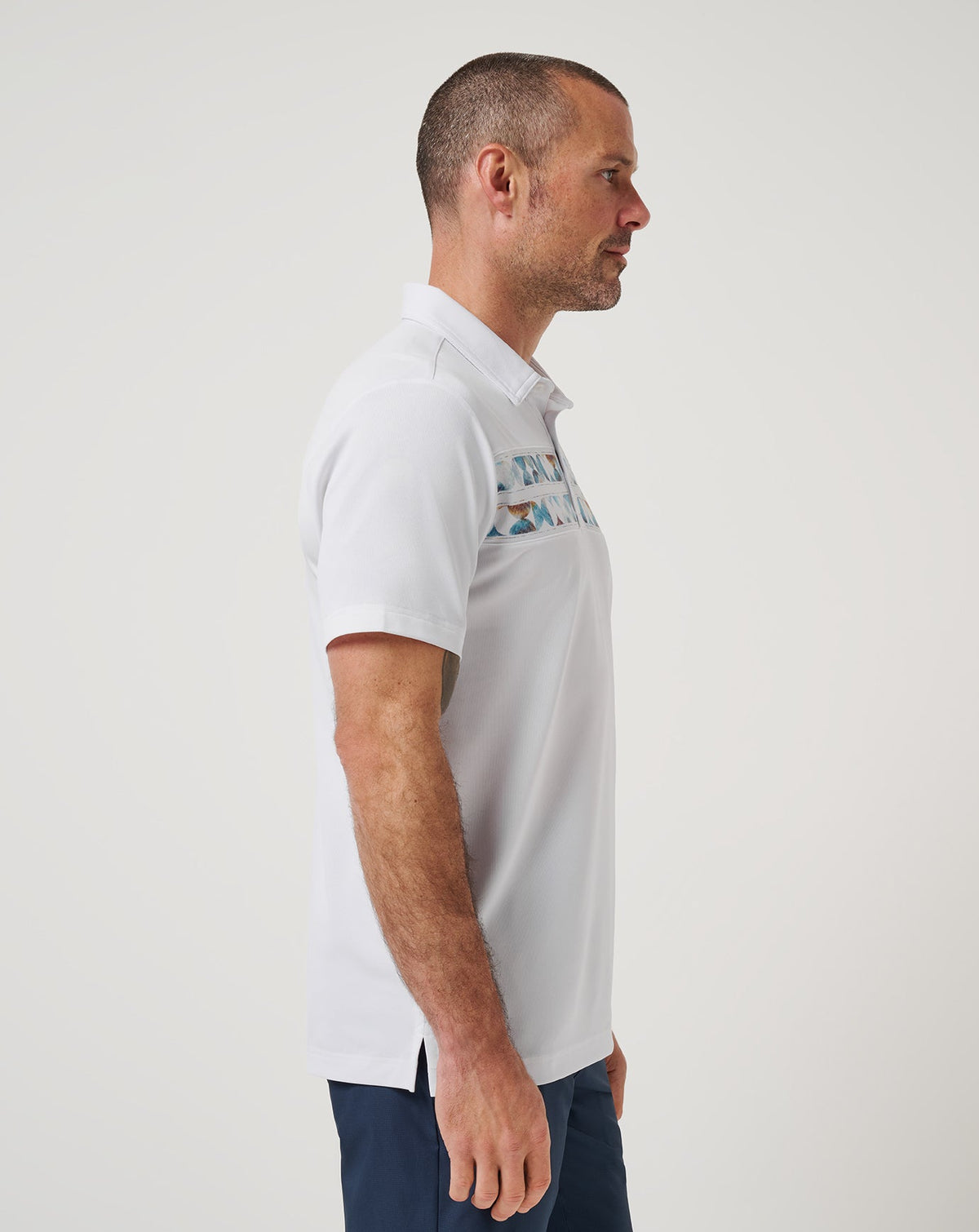 TravisMathew | Good Good Chest Stripe Polo - White