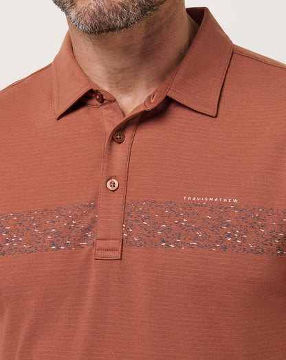 TravisMathew | The Heater Chest Stripe Polo - Maple