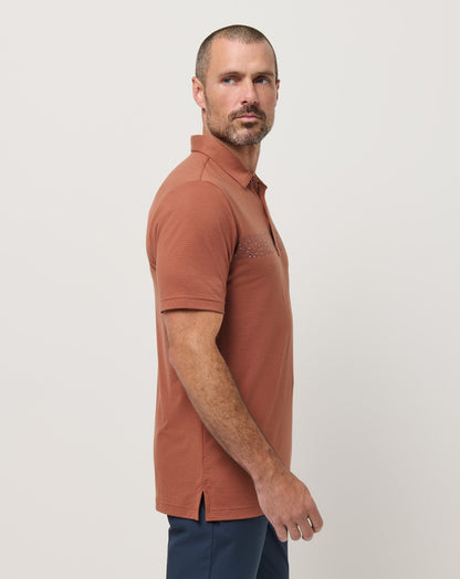 TravisMathew | The Heater Chest Stripe Polo - Maple