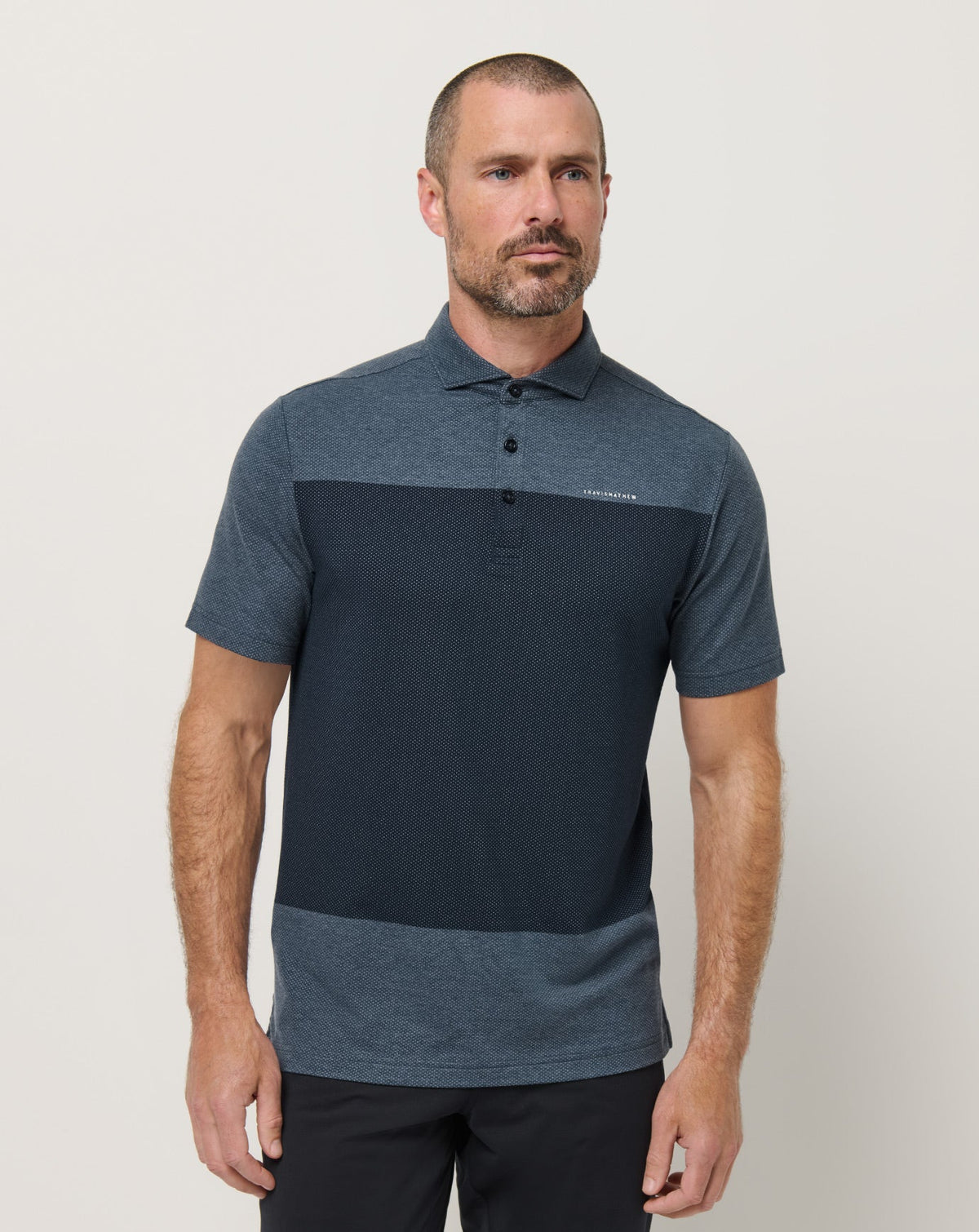 TravisMathew | Rudder Runner Polo - Heather Total Eclipse