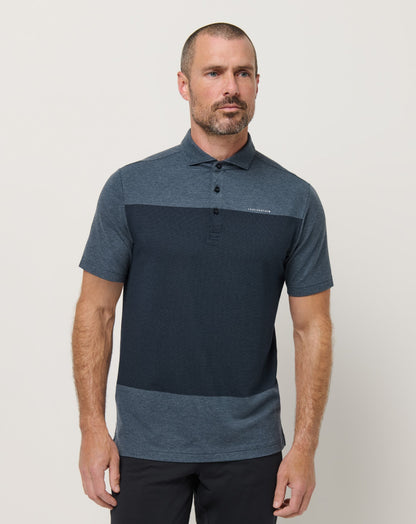 TravisMathew | Rudder Runner Polo - Heather Total Eclipse