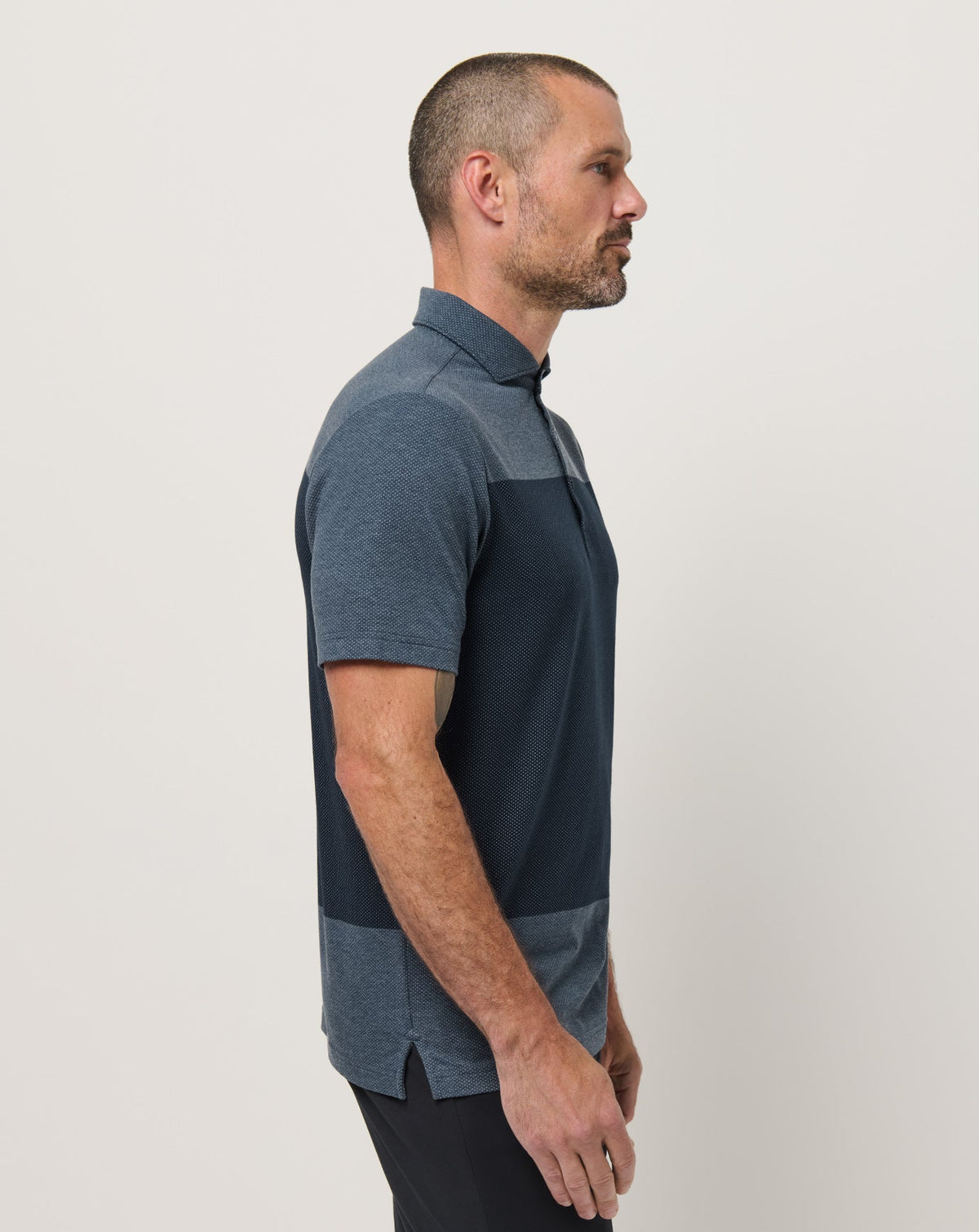 TravisMathew | Rudder Runner Polo - Heather Total Eclipse