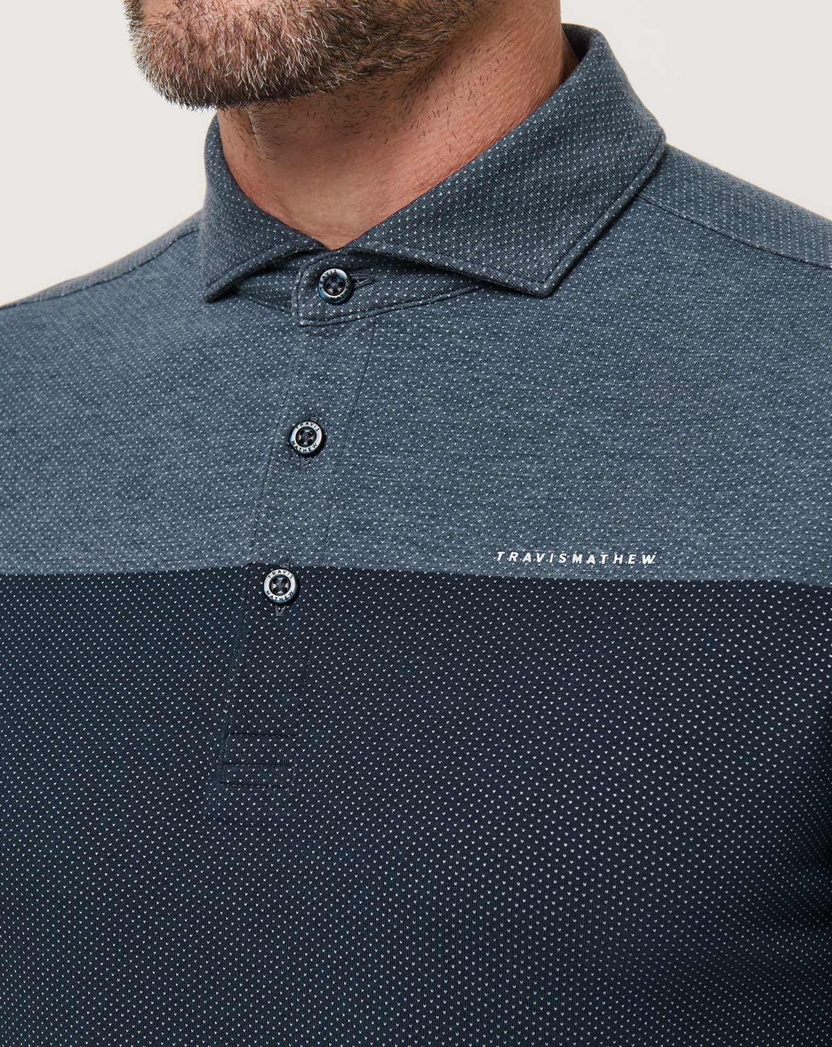 TravisMathew | Rudder Runner Polo - Heather Total Eclipse