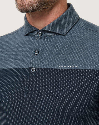 TravisMathew | Rudder Runner Polo - Heather Total Eclipse