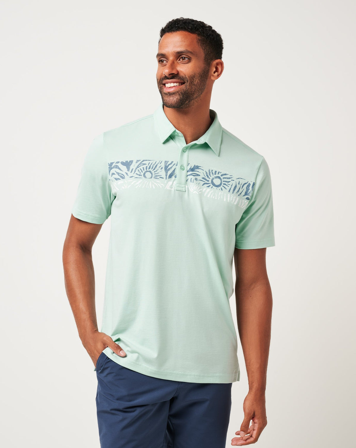 TravisMathew | Salt Rock Polo - Eggshell Blue