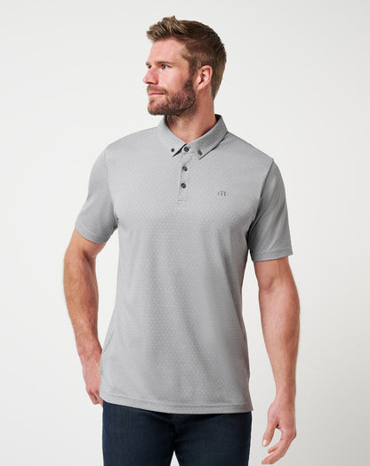 TravisMathew | Handsome Town 3.0 Polo - Heather Light Grey