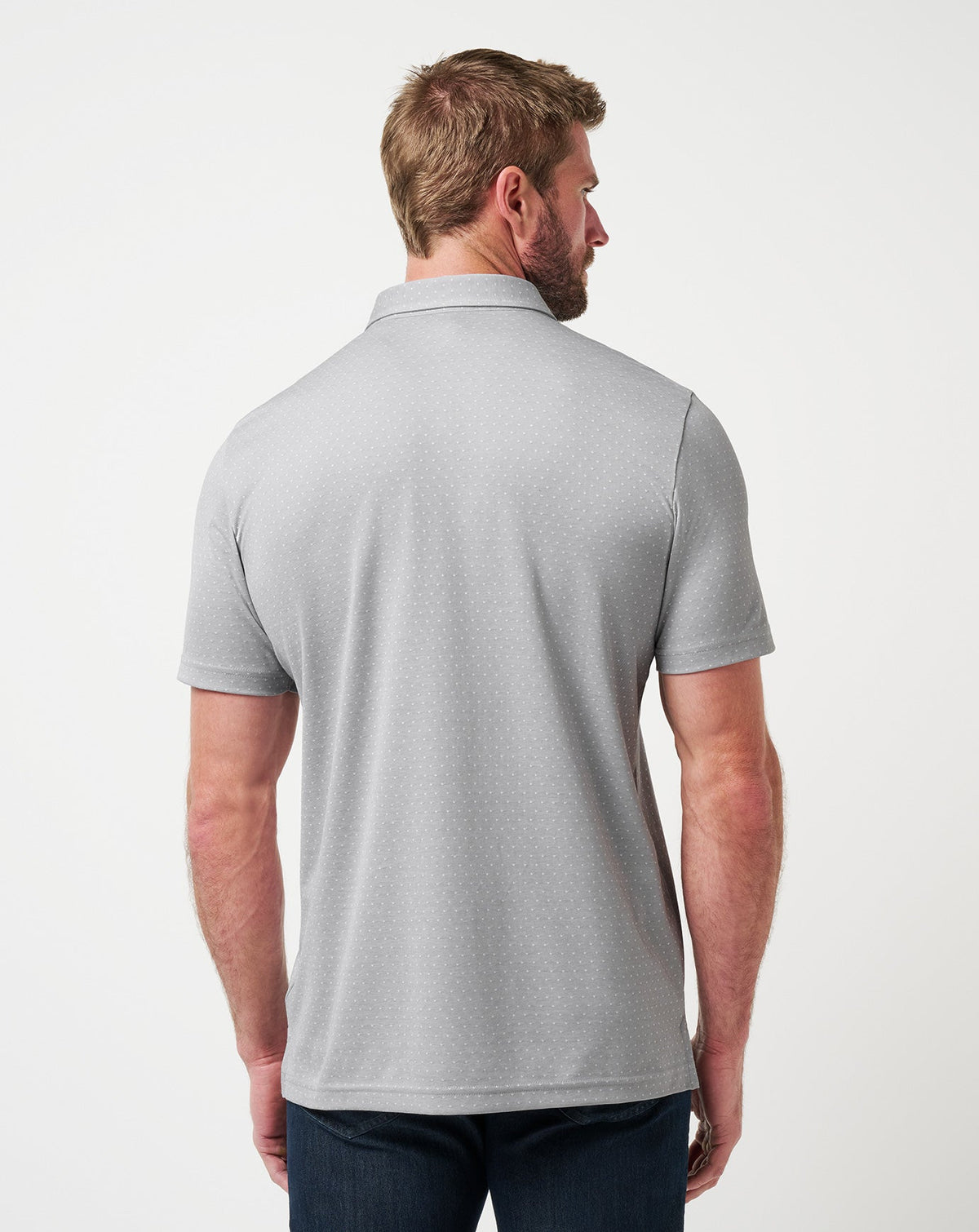 TravisMathew | Handsome Town 3.0 Polo - Heather Light Grey