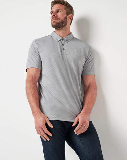 TravisMathew | Handsome Town 3.0 Polo - Heather Light Grey