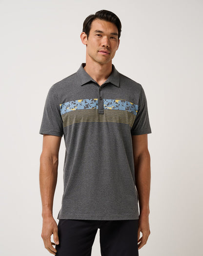 TravisMathew | Midnight Train Polo - Heather Black