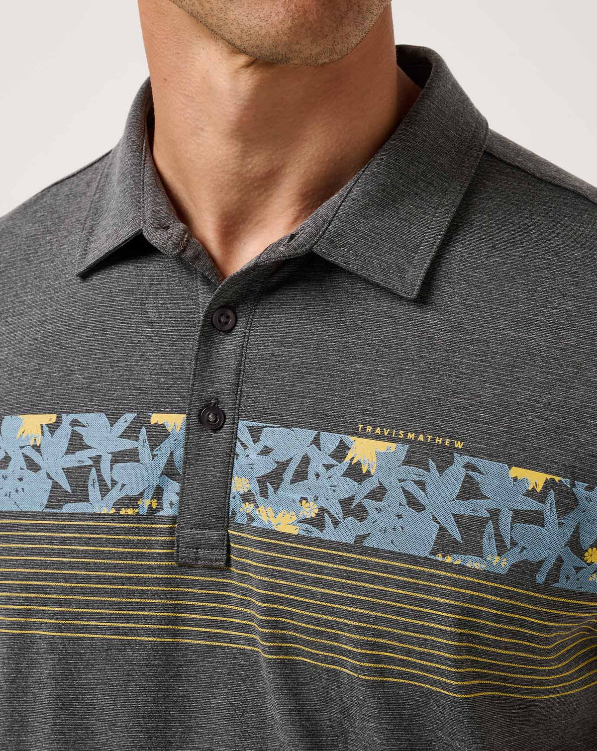 TravisMathew | Midnight Train Polo - Heather Black