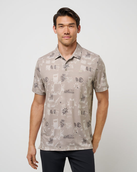 TravisMathew | Featherweight Spritz Polo - Island Fossil