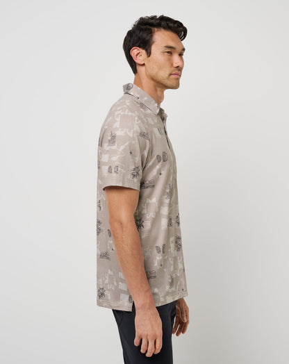 TravisMathew | Featherweight Spritz Polo - Island Fossil