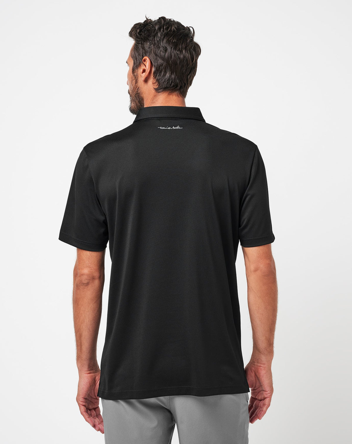 TravisMathew | Good Good Chest Stripe Polo - Black/Eggshell