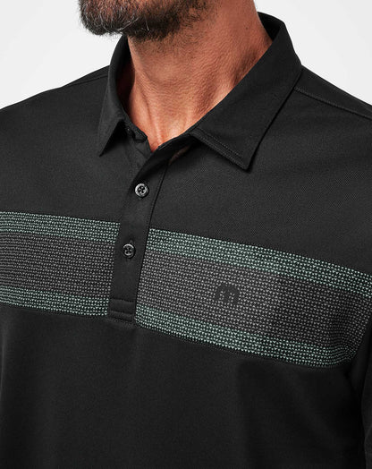 TravisMathew | Good Good Chest Stripe Polo - Black/Eggshell