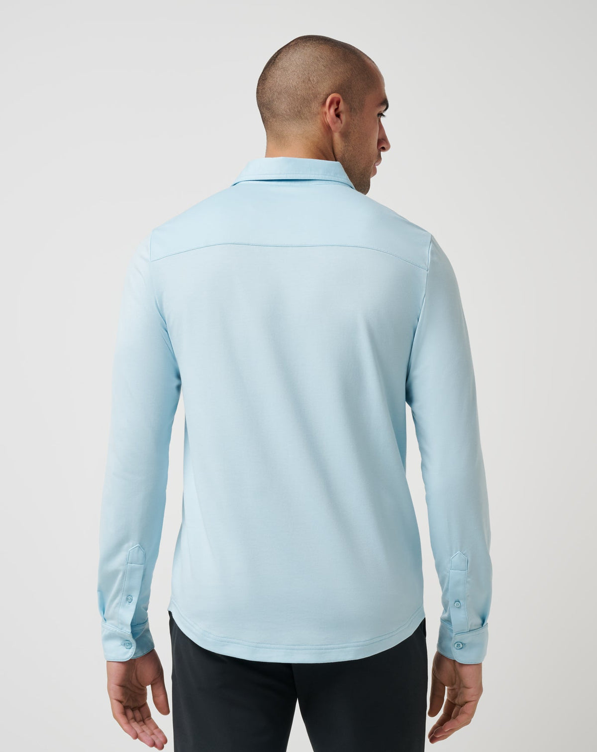 TravisMathew | Featherweight Long Sleeve Polo - Cory Blue