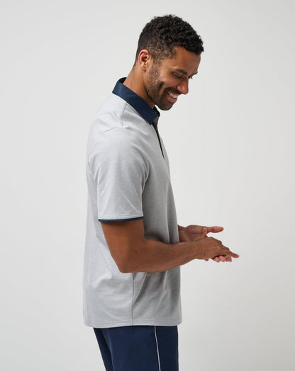 TravisMathew | Home Game Polo - Heather Light Grey