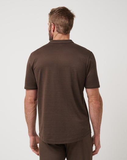 TravisMathew | Winning Record Henley Polo - Chocolate Brown