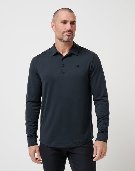 TravisMathew | Featherweight Long Sleeve Polo - Black
