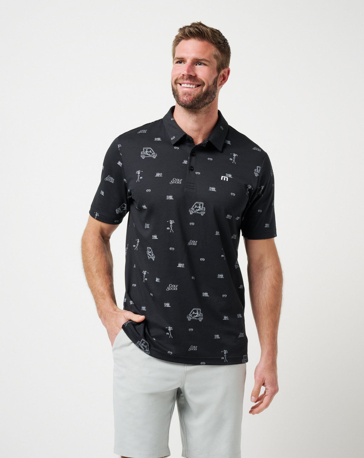 TravisMathew | Golf Sucks Polo - Black