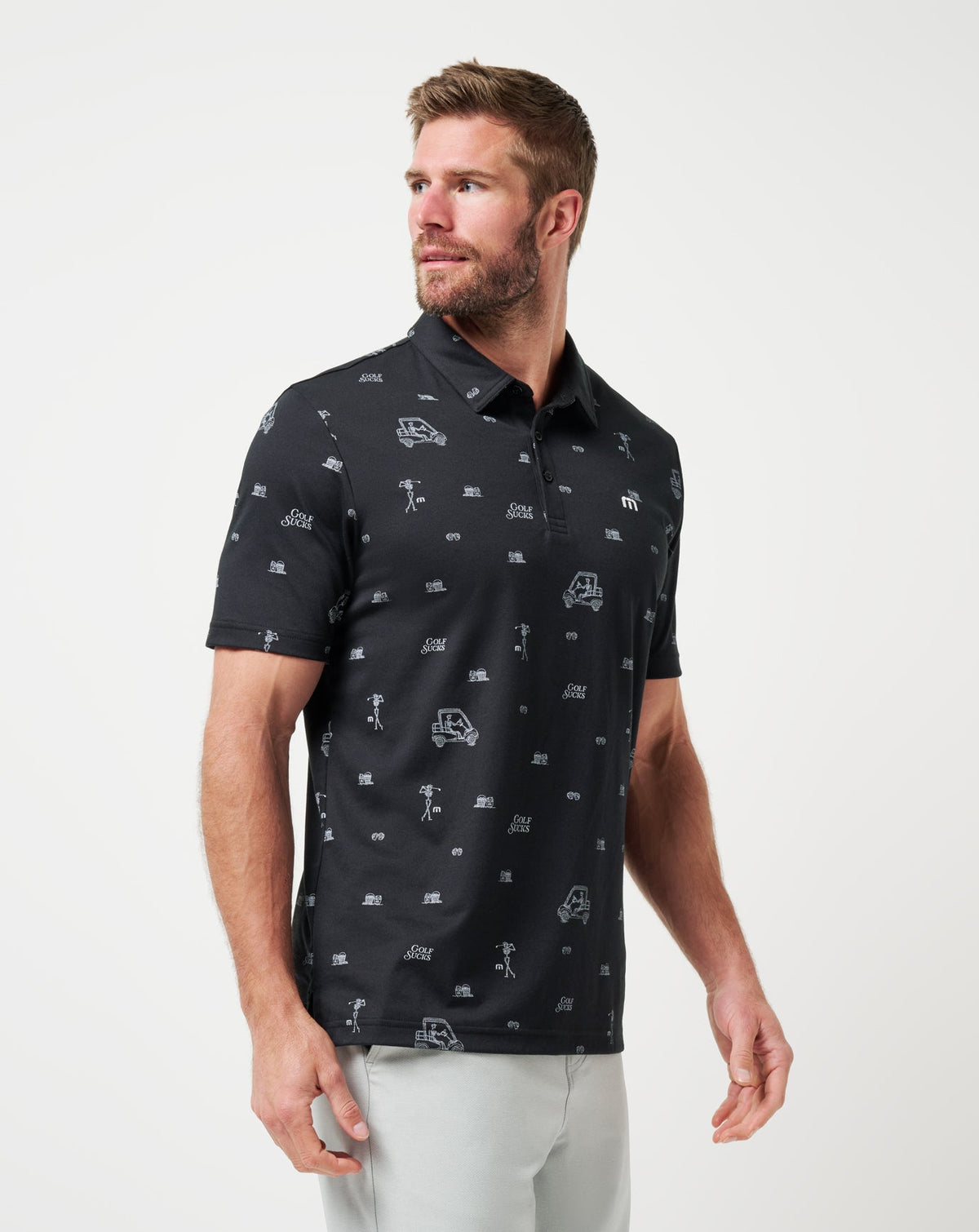 TravisMathew | Golf Sucks Polo - Black
