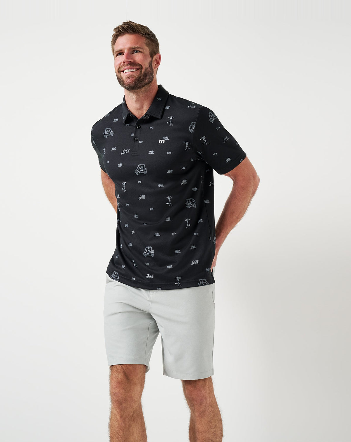 TravisMathew | Golf Sucks Polo - Black