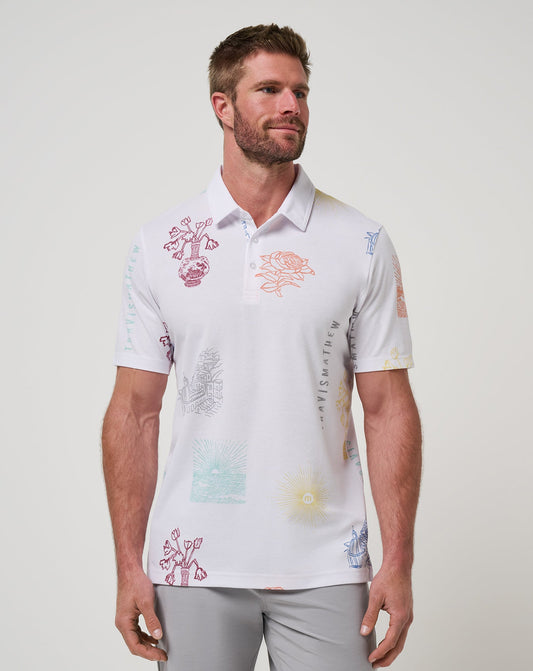 TravisMathew | Passport Polo - White