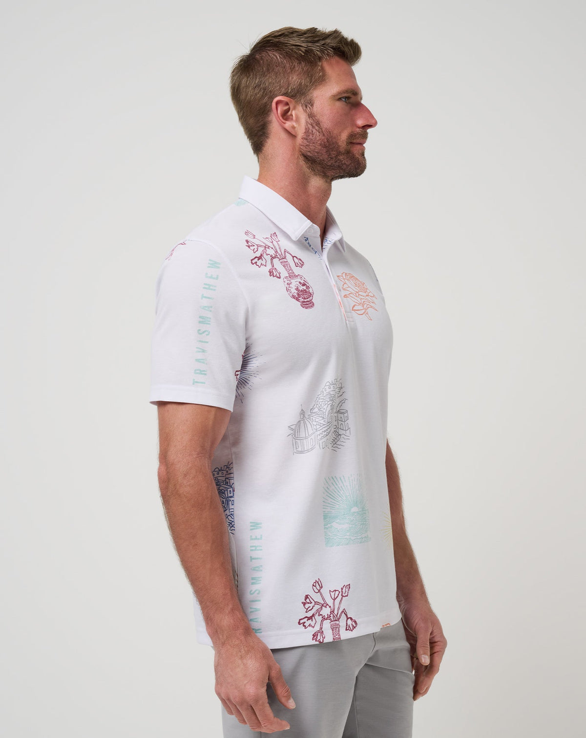 TravisMathew | Passport Polo - White