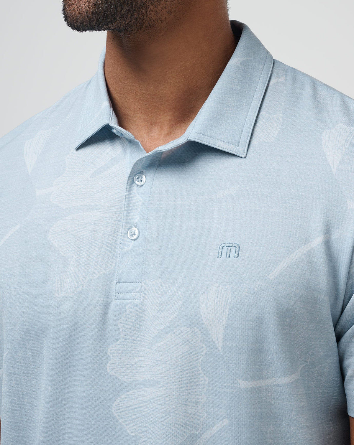 TravisMathew | Featherweight Mist Polo - Heather Dusty Blue