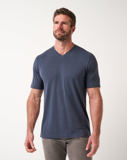 TravisMathew | Cloud V-Neck Tee - Blue Nights