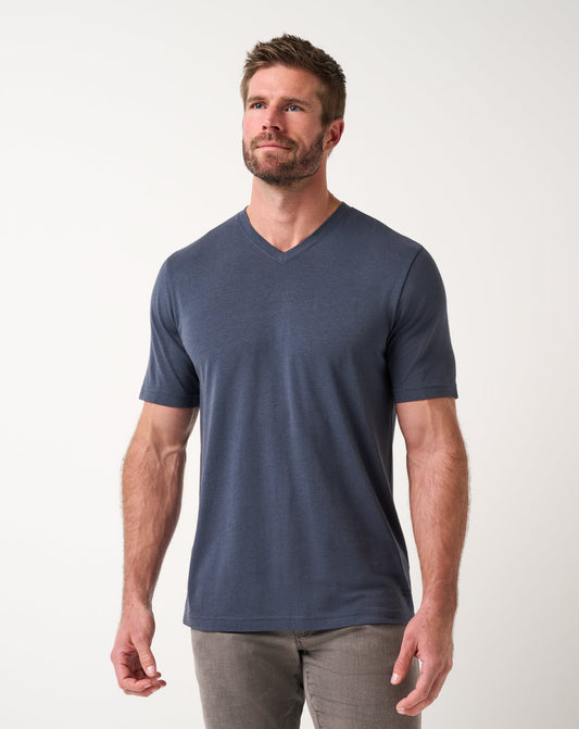 TravisMathew | Cloud V-Neck Tee - Blue Nights