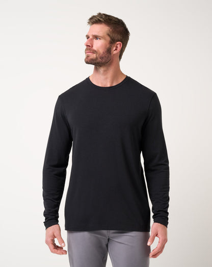 TravisMathew | Cloud Crew Long Sleeve Tee - Black