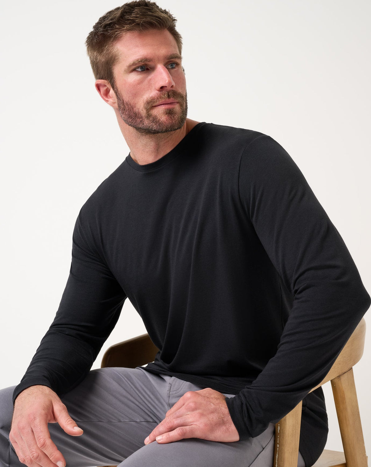 TravisMathew | Cloud Crew Long Sleeve Tee - Black