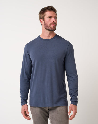 TravisMathew | Cloud Crew Long Sleeve Tee - Blue Nights